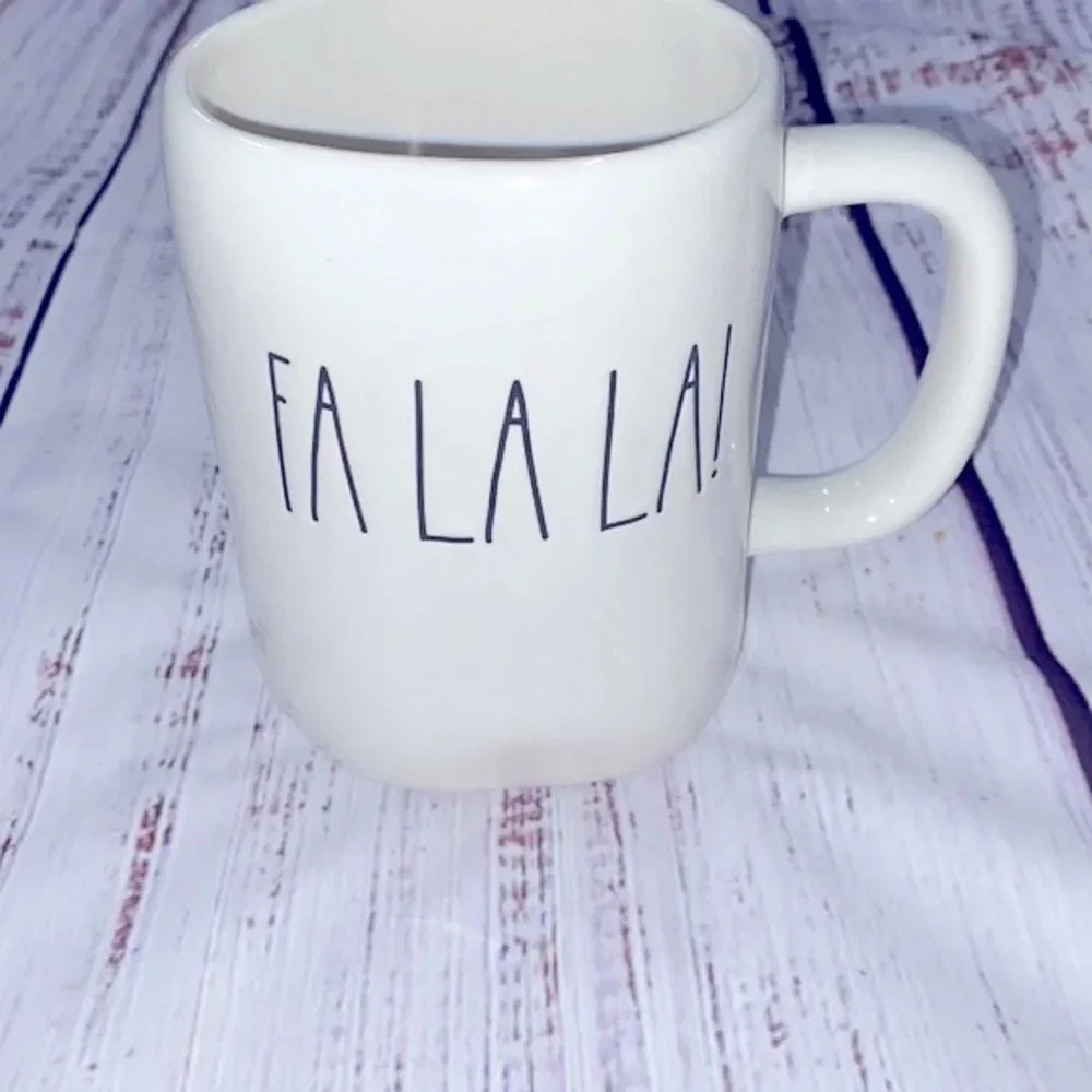 RAE DUNN Falalala ceramic Christmas mug